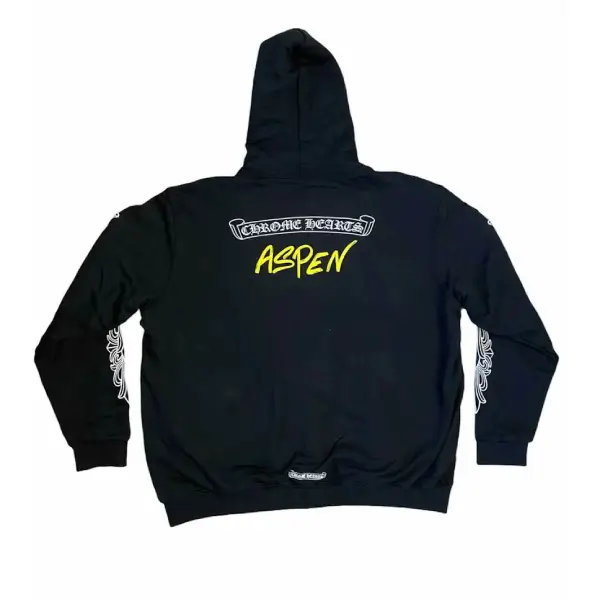 Chrome Hearts Aspen Exclusive Zip Up Hoodie Black Chrome Hearts Aspen Exclusive Zip Up Hoodie Black