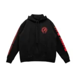 Chrome Hearts Deadly Doll Red Horseshoe Logo Pullover Hoodie
