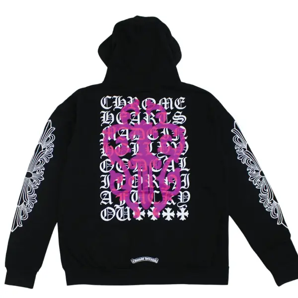 Chrome Hearts Eye Chart Dagger Zip-Up Hoodie Black Chrome Hearts Eye Chart Dagger Zip-Up Hoodie Black