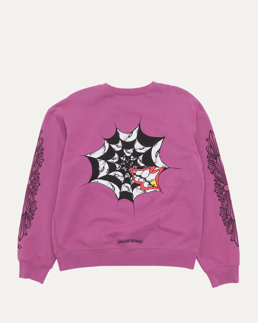 Chrome Hearts Matty Boy Spider Web Crewneck Sweatshirt b Chrome Hearts Matty Boy Spider Web Crewneck Sweatshirt