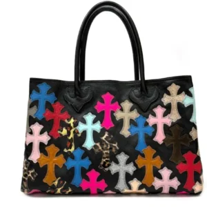 Chrome Hearts Multi-Cross Leather Patch Large Tote Bag