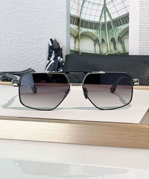 Chrome Hearts Nailer Luxury Black & Silver Aviator Eyewear Chrome Hearts Nailer Luxury Black & Silver Aviator Eyewear