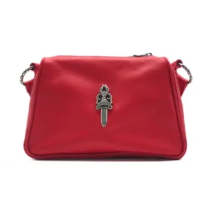 Chrome Hearts Silver Dagger Patent Leather Cross White Chicken Nugget Bag