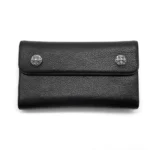 Chrome Hearts Wave Cross Ball Heavy Leather Long Wallet