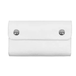 Chrome Hearts Wave Cross Ball Heavy Leather Long Wallet